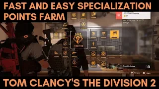 Division 2 Fast And Easy Specialization Points Farm Tom Clancy's The Division 2