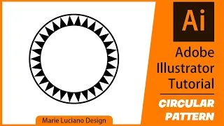 Adobe Illustrator Easy Circular Pattern Tutorial use Circles & Duplicated Triangles 4 Vector Design