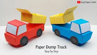 Paper Truck: How to Make Paper Truck | Dump Truck | Easy Paper Crafts