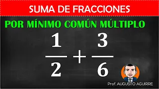 Suma de fracciones por mínimo común múltiplo | 1/2 + 3/6