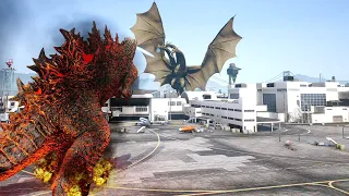 NUCLEAR GODZILLA vs KING GHIDORAH Epic Battle (GTA 5 Mod) 4k