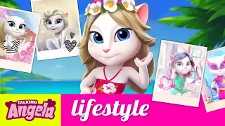 Summer Lookbook and Photoshoots in My Talking Angela (GAME UPDATE)