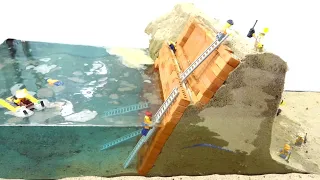 LEGO Dam Breach Experiment - Mini Bricks Sand Dam