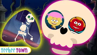 Halloween Skeletons Finger Family Song + Spooky Scary Skeleton Songs For Kids | Teehee Town