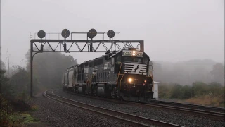 [HD] Busy Morning along the Norfolk Southern Pittsburgh Line! Featuring old PRR Signals! (10/8/2018)