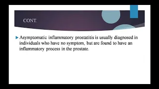 Dr. Pushpa Sharma Topic:- Patho- Prostatitis 19/09/20