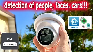 IP POE 4K camera ASECAM WITH DETECTION OF FACES, PEOPLE, CARS