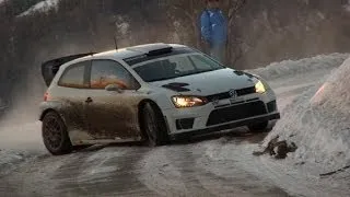 Monte Carlo 2014 Test - VW Polo WRC - Ogier/Latvala/Mikkelsen - Asphalt and Snow