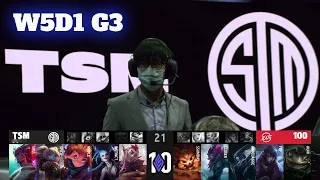 TSM vs 100 | Week 5 Day 1 S12 LCS Summer 2022 | TSM vs 100 Thieves W5D1 Full Game