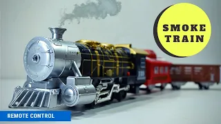 ★UNBOXING★ Remote Control Toy Train & Track Set with Music and Smoke for Kids | RC Train |TOYS GURU