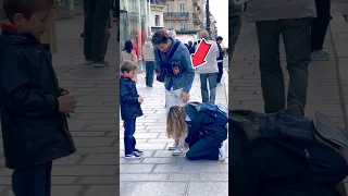 Social experiment  🥹🙏 #viral #love #fun #respect #video #paris #couple #street ￼