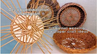 DIY heksagram wooden base for basket weaving/deco bundskabelon til kurveflet