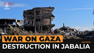 Destruction left behind by Israeli forces in Gaza’s Jabalia area | Al Jazeera NewsFeed