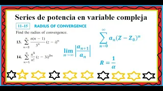 SERIES DE POTENCIA (variable compleja)