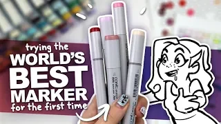 TRYING PROFESSIONAL MARKERS! | First Impressions | Using Copic Sketch Markers for the First Time