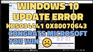 Windows 10 Update KB5034441 0x80070643 Error + FIX if script fails because OS/WinRE not in order.