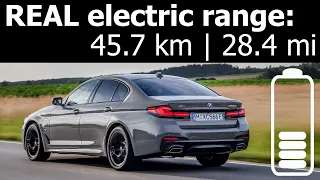 BMW 545e xDrive electric range: city, highway, real-life test mpkWh kWh/100 km PHEV Wh/mi : 1001cars