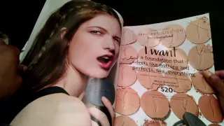 ASMR Magazine Flip (whispering, gum chewing and page turning)
