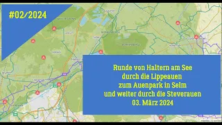 2/24 Runde von Haltern am See durch die Lippe- und Steverauen mit Abstecher zum Auenpark