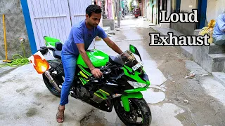 Riding Super Bike 🏍 First Time With Crazy Exhaust 🔥ZX6R