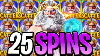 25 FREE SPINS MAX BET 🤑 GATES OF OLYMPUS BIG WINS‼️