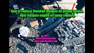 How to replace Vauxhall Insignia oil pickup gasket, Insignia Low oil pressure warning fix,