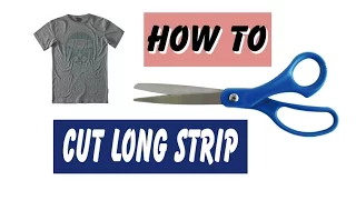 How to : Cut Long Strips out of old t shirt