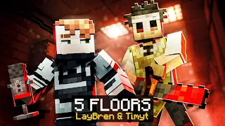 МАЙНКРАФТ но ПРОХОДИМ ХОРРОР КАРТУ | Minecraft 5 FLOORS | FiFine AM8 | LayBren ft. Timyt