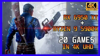 RX 6950 XT + RYZEN 9 5900X Tested in  20 GAMES at 4k 60FPS | Games Benchmark