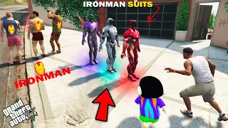 GTA 5 : Franklin Shinchan & Pinchan Stealing All Ironman Suits GTA 5 !