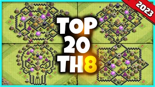 New Exclusive TH8 BASE WAR/TROPHY Base Link 2023 (Top20) Clash of Clans - Town Hall 8 Trophy Base