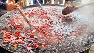 Brazilian feijoada made on the street