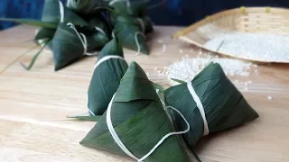 端午到，包粽子啦 How to make Zongzi (sticky rice dumplings in bamboo leaves) for Dragon Boat Festival