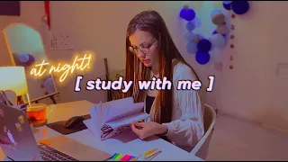 1 hr study with me 🕯 (no breaks, storm sounds) | pomodoro | Productive Session 🐱