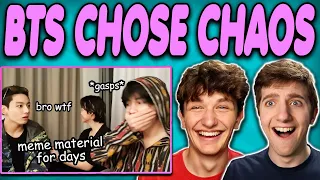BTS Chose Chaos in the US REACTION!! (BTS Funny Moments Reaction)