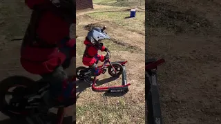 Basty Getting Ready For Arenacross - 12 stacyc on mini mx track - hard work