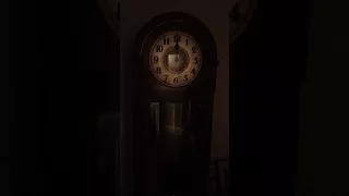 Grandfather clock strikes 12