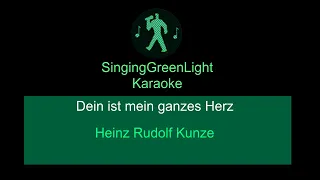 Karaoke | Heinz Rudolf Kunze - Dein ist mein ganzes Herz | SingingGreenLight
