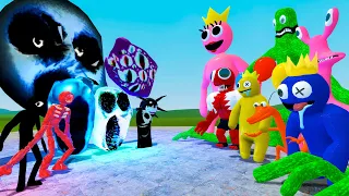 ALL ROBLOX DOORS NEXTBOTS VS ALL RAINBOW FRIENDS in GARRY'S MOD! Five nights at Freddy's SIREN HEAD