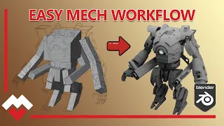 easy mech workflow tutorial in blender 3d