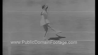 Wimbledon Tennis 1966 -   Billie Jean King defeats Maria Bueno newsreel archival footage