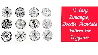 12 Zentangle patterns |12 Doodle Patterns | Zentangle Patterns | Mandala Patterns #zentangle #doodle