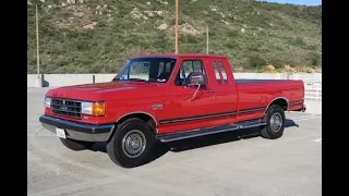 1991 Ford F-250 Heavy Duty 4x2 Super Cab XLT Lariat 155 WB Styleside 7.5L EFT V8 Engine “BIG RED”