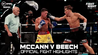 A career best performance for 'The Menace' | Dennis McCann vJames Beech | Official Fight Highlights