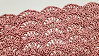 How To Crochet Lacy Stitch For Blankets, Scarfs, and Wraps - Victorian Lace Wave Stitch Tutorial