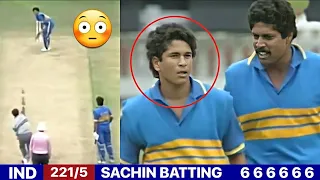 16 year Old SACHIN TENDULKAR Batting 1st time with KAPIL Dev 🔥RARE Video of SACHIN