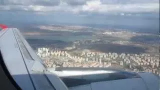 Istanbul Take-off with turbulence and arrival at Dublin - Turkish Airlines Airbus A321