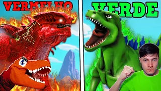 DUELO DAS CORES! GIGANTE RED KING TITAN E GIGANTE GREEN GODZILLA! 100 DIAS ARK