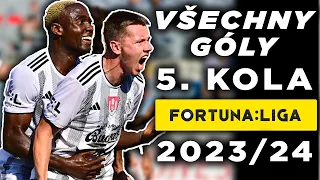 VŠECHNY GÓLY 5. KOLA FORTUNA:LIGY