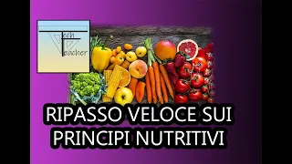 📖Riassunto veloce sull'alimentazione: i principi nutritivi e le loro funzioni💻